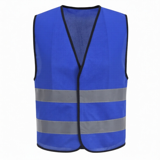 Reflective 120GSM Polyester Blue Safety Vest