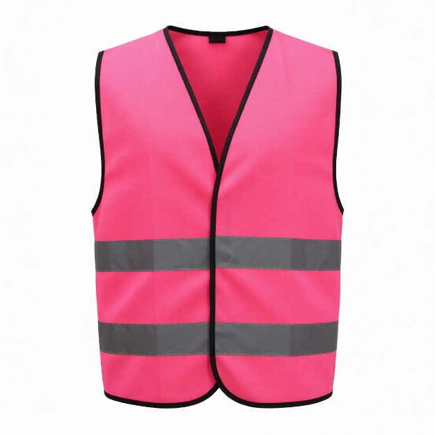 Reflective 120GSM Polyester Pink Safety Vest
