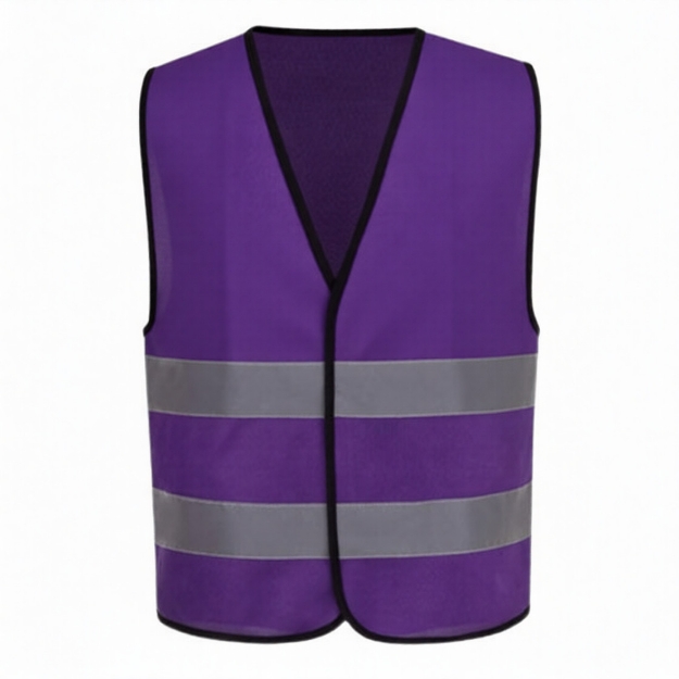 Reflective 120GSM Polyester Purple Safety Vest