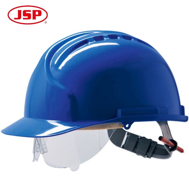 JSP MK7 Blue Electrical Safety Helmet with Visor