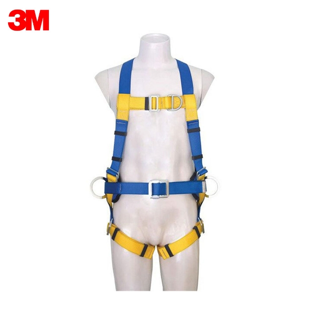 Protecta First 4D-Ring Fall Arrest Work Positioning & Climbing With Shock Absorbing Double Lanyard Full Body Safety Harness