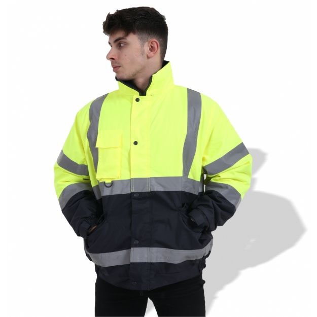 Fluorescent Parka FP1655 Road Clothing Hi Vis Safety Reflective Rain Coat Waterproof Jacket