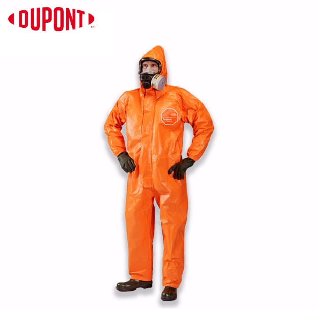 Dupont Tychem 6000 FR 34mils Open Ankles Tear Resistance Orange Chemical Safety Coverall