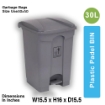 PPB 30 liter Household Plastic Pedal Bin