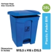 PPB 30 liter Household Plastic Pedal Bin