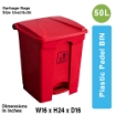 PPB-50 liter Industrial Garbage Plastic Pedal Dustbin