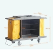 Industrial AF 8169 Large Size Multifunctional Hotel Service Cart Trolley Cleaning Janitorial