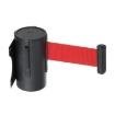 CCB01 Black Wall Mounted Retractable Crowd Control Barrier Belt 