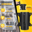 CCB01 Black Wall Mounted Retractable Crowd Control Barrier Belt