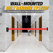 CCB01 Black Wall Mounted Retractable Crowd Control Barrier Belt