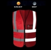 4 Pocket High Visibility Red 140 GSM Safety Vest with Reflective Strips