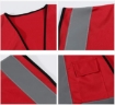 4 Pocket High Visibility Red 140 GSM Safety Vest with Reflective Strips