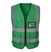 4 Pocket High Visibility Green 140 GSM Safety Vest with Reflective Strips