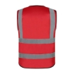 4 Pocket High Visibility Red 140 GSM Safety Vest with Reflective Strips