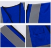 4 Pocket High Visibility Blue 140 GSM Safety Vest with Reflective Strips