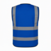 4 Pocket High Visibility Blue 140 GSM Safety Vest with Reflective Strips
