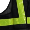 SV2B Black Mesh fabric High Visibility PVC Reflective Safety Vest