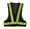 SV2B Black Mesh fabric High Visibility PVC Reflective Safety Vest
