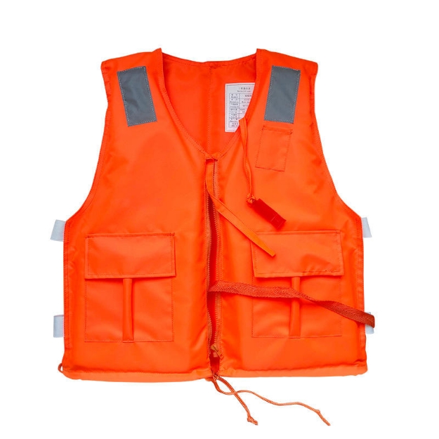 MSAJ8 High Quality Marine Swimming Rescue Adult Life Jacket Polyester Safety Flotation Vest