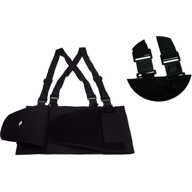 SB 9308D Heavy Duty Adjustable Detachable suspender Back Support Belt with Lumbar Support 