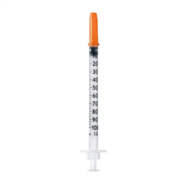 Medical Disposable U 100 Insulin Syringe 1 cc with 30 Gauge Needle