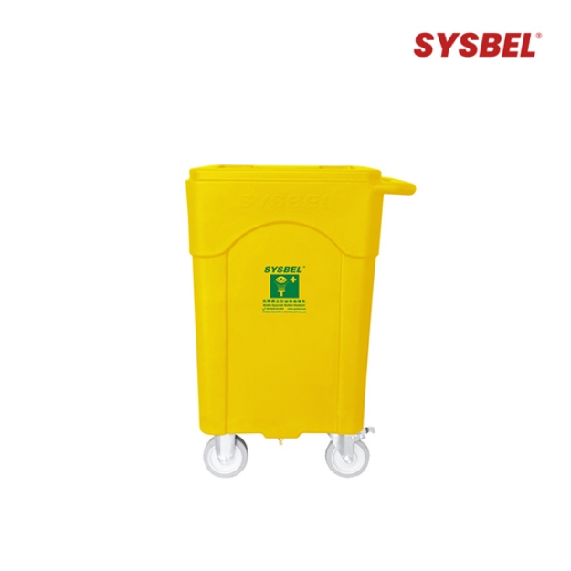 SYSBEL WG005 Mobile Waste Cart for Eye Wash Station Heavy Duty Industrial Safety Trolley