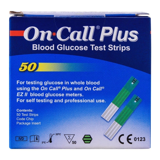 On Call Plus G133-117 Synthetic Polymers Blood Glucose Meter Test Strips