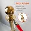 VIP Queue Poles Barrier Stanchion With Red Velvet Rope for Crowd Control