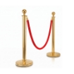 VIP Queue Poles Barrier Stanchion With Red Velvet Rope for Crowd Control