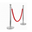 VIP Queue Poles Barrier Stanchion With Red Velvet Rope for Crowd Control