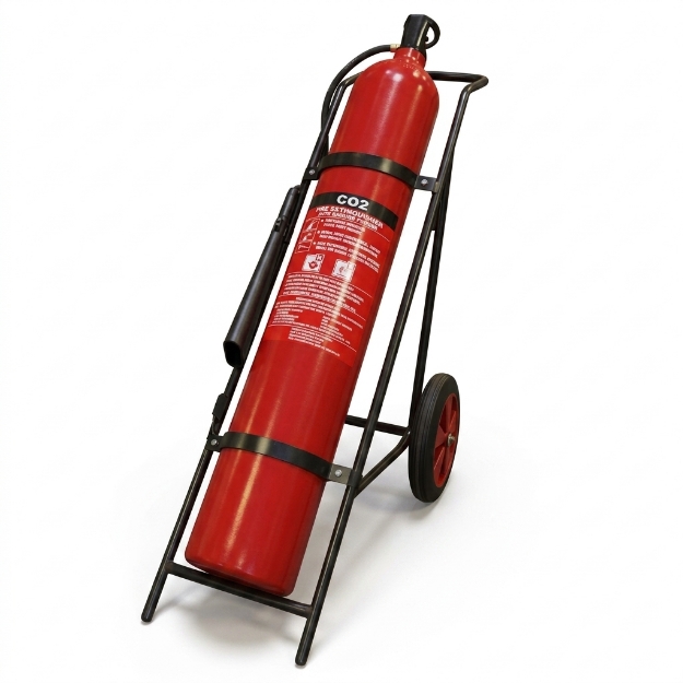50 Kg Carbon Dioxide CO2  Fire Extinguisher With Wheeled Trolley