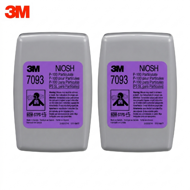 3M 7093 P100 Hard Case Particulate Filter Bayonet Connection NIOSH Approved