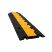 Heavy Duty Rubber Cable Protector Ramp Two Channel Cable and Hose Protection Ramp