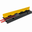 Heavy Duty Rubber Cable Protector Ramp Two Channel Cable and Hose Protection Ramp