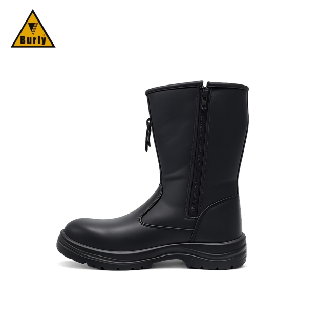 Burly 116 Zipper Long Welding Safety Boots Industrial Work Boots