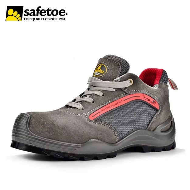 Safetoe L-7296 Grey S1P SR FO Anti Static Breathable Summer Steel Toe Safety Shoes