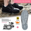 Safetoe L-7508W GraceGuard Womens S3 SR FO Steel Toe Slip Resistant Safety Shoes Embossed Leather Industrial Work Shoes