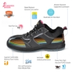 Safetoe L-7508W GraceGuard Womens S3 SR FO Steel Toe Slip Resistant Safety Shoes Embossed Leather Industrial Work Shoes