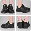 Safetoe L-7508W GraceGuard Womens S3 SR FO Steel Toe Slip Resistant Safety Shoes Embossed Leather Industrial Work Shoes