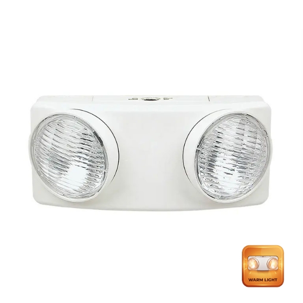 Dual Head 7710 Warm Light Battery Operated Emergency Beam Light 