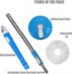 Separate Stainless Steel Spin Mop Rod with Rotating Handle