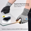 Safeyear PD8045 Touch Screen Level 5 Cut Resistant Nitrile Coated Safety Work Gloves
