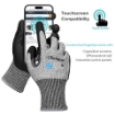 Safeyear PD8045 Touch Screen Level 5 Cut Resistant Nitrile Coated Safety Work Gloves