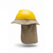 Khaki Hard Hat Sunshade with Neck Protector for Safety Helmets